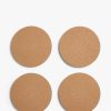 John Lewis & Partners Round Cork Placemats, Set of 4, Natural