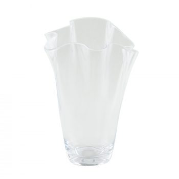 Large Glass Handkerchief Vase Clear