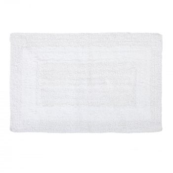Super Soft Reversible White Bath Mat White
