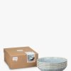 Denby Halo Speckle Stoneware Pasta Bowls, Set of 4, 22cm, Grey