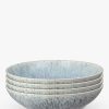 Denby Halo Speckle Stoneware Pasta Bowls, Set of 4, 22cm, Grey