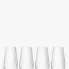 Luigi Bormioli Optica Fluted Glass Highballs, Set of 4, 570ml, Clear