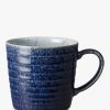 Denby Studio Blue Ridged Mugs, 400ml, Set of 2