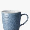 Denby Studio Blue Ridged Mugs, 400ml, Set of 2