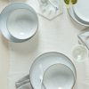 Denby White Speckle Stoneware Medium Coupe Plates, Set of 4, 21cm, White