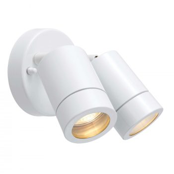 Vogue Lighting Alonzo Outdoor 2 Light Wall Spot Light White