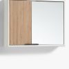 John Lewis ANYDAY Ridge Double Mirrored Bathroom Cabinet, White