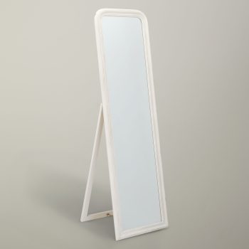 John Lewis Distressed Cheval Mirror, 170 x 50cm, Cream
