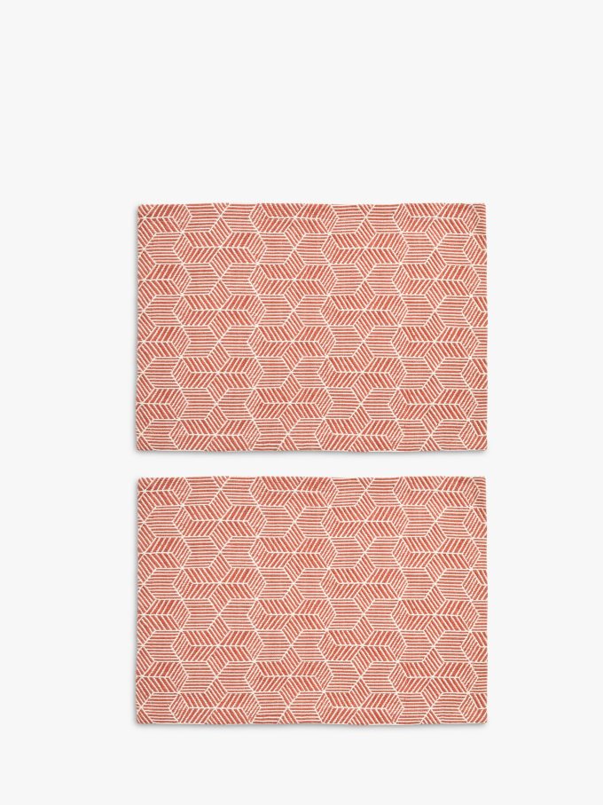 John Lewis Fusion Pattern Cotton Placemats, Set of 2