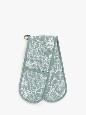 John Lewis Leckford Farm Double Oven Glove, Green
