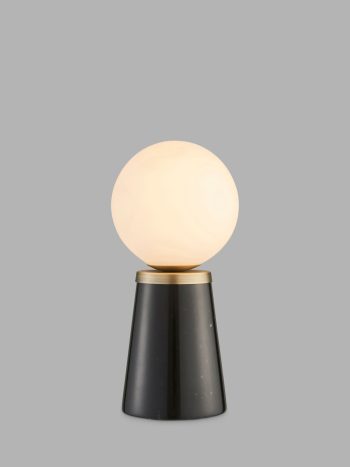 Bay Lighting Hettie Marble Table Lamp, Black